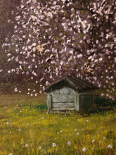 Load image into Gallery viewer, Beehives and the blooming appletree
